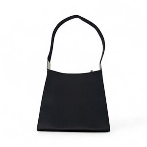 90s DKNY‎ Black Satin Mini Shoulder Bag